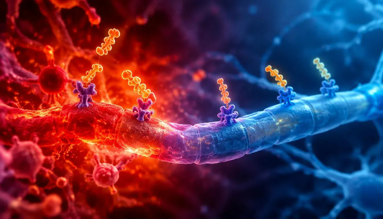 Molecular 3D Render of PEA Quelling Nerve Inflammation